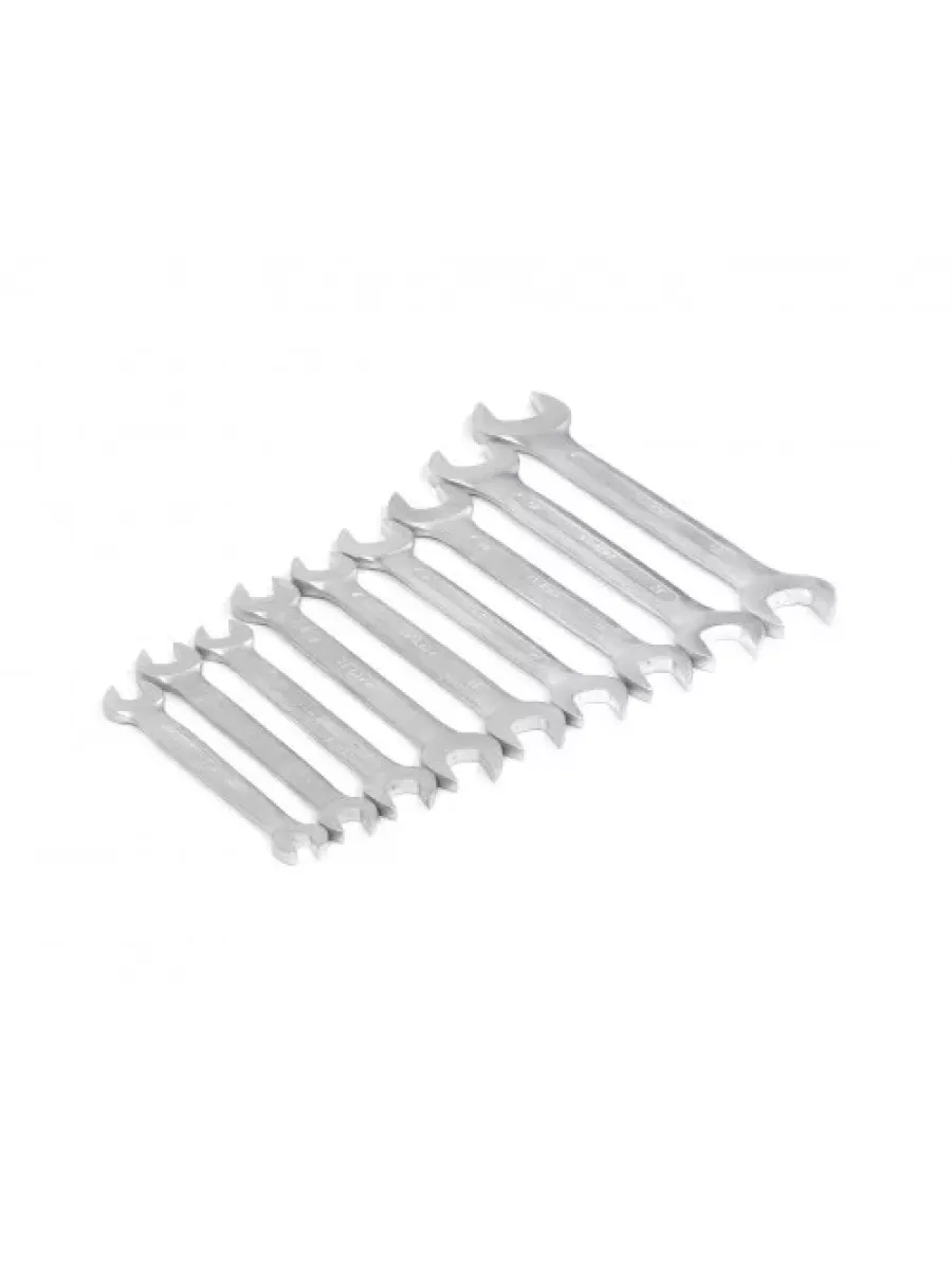 Набор ключей рожковых  7-22 мм (9 шт.) сатин финиш HORTZ
