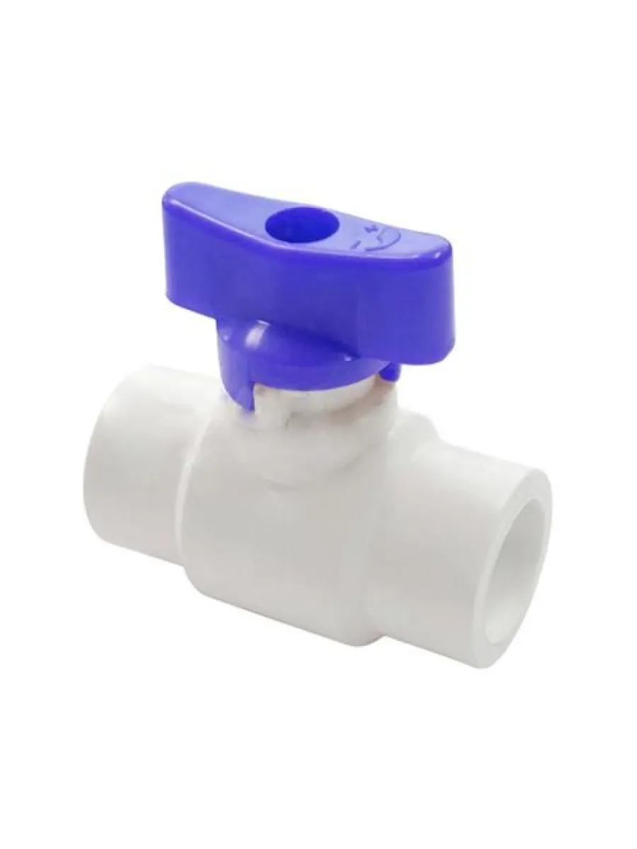 Кран полипропиленовый шаровый  25 бабочка СИНИЙ Valfex