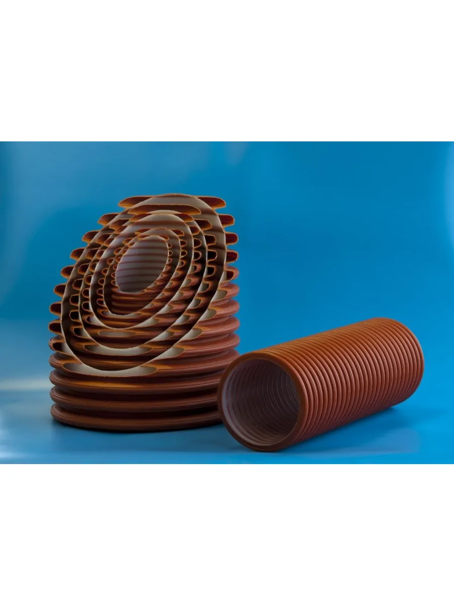 Труба двухслойная без раструба для дренажных систем 360° 8 отверстий (ТР) 175/150 6м