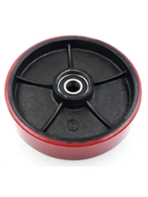 Колесо рулевое для гидравл. тележки с подшипником, полиуретан 160х50мм FORCE LIFTING