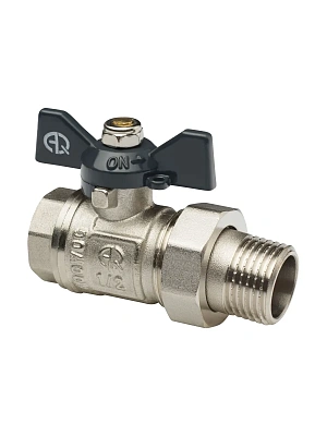 Кран шаровый шт/нак гайка бабочка Ду15 