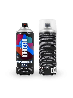Лак аэрозольный акриловый матовый бесцветный 520 мл DECORIX
