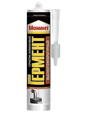 Герметик силиконовый красно-коричневый высокотемпературный Момент Гермент (от -40˚С до 260˚С) 300 мл