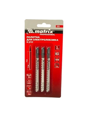 Полотна для электролобзика по дереву  75/2,5 мм (Т101В) (упак.3шт)