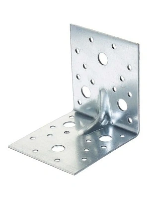 Уголок крепежный  40х 40х 40 усиленный с 1-м ребром, оцинк.