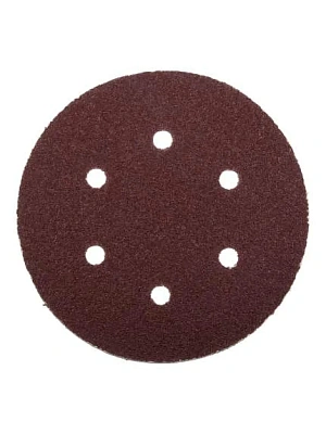 Круг шлифовальный из абразивной бумаги, на велкро основе, 6 отв., Р 40, 150мм (упак. 5шт) LASTING TOOLS
