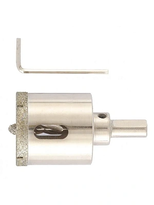 Сверло алмазное по керамограниту  40 х 67 мм, 3-гранный хвостовик