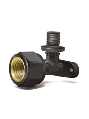 Угольник аксиальный с креплением (водорозетка) ВР 16х1/2"