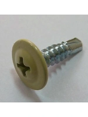 Саморезы с п/ш сверло 4,2х13 1014 слоновая кость (упаковка  500шт.) POWER FASTEN