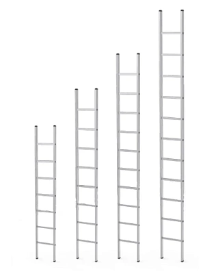 Алюминиевая односекционная лестница 11 ступеней 3,16 м 