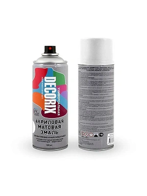 Эмаль аэрозольная матовая белая (520 мл) DECORIX
