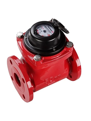 Счетчик воды универсальный Ду 50 мм чугунный, турбинный, длина 200мм, фланцевый