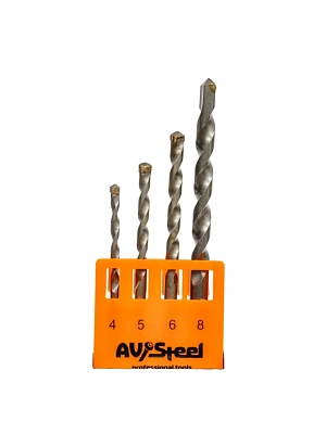 Набор сверл по бетону 4-5-6-8 мм (4шт.)