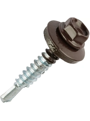 Саморезы ш/г 8017 тем. коричневый 6,3х32 (упаковка 400шт.) POWER FASTEN