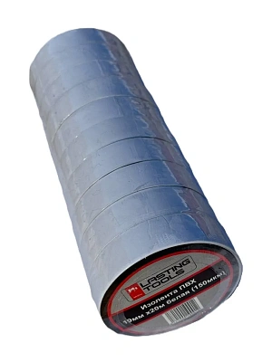 Изолента белая ПВХ 19мм х 20м LASTING TOOLS