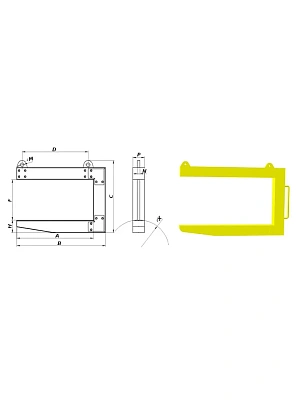 Захват для рулонов стали с подвесом за две точки 10,0 тн ЗРС2-10/1250