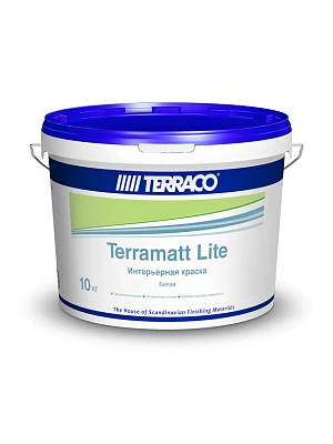 Краска матовая Террамат для стен и потолков, 1,0 л./1,5кг (t  хранения/перевозки  до +5 градусов)
