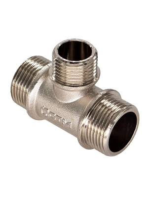 Тройник никелированный переходной 20х15х20 ш/ш/ш (3/4"x1/2"x3/4")