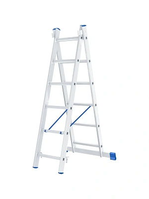Лестница алюминиевая двухсекционная  6 ступеней 2,9м Россия