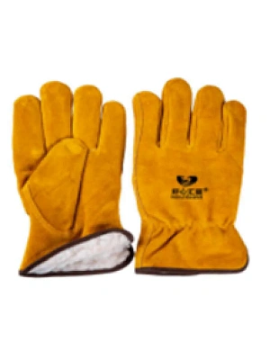 Перчатки спилковые утепленные, мех боа LASTING TOOLS