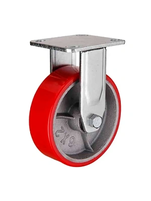 FCp (46) Колесная опора 100мм, большегрузная, неповоротная (полиуретан)  (грузопод.230кг) FORCE LIFTING