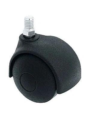 TWT 40 Колесо мебельное черное, болтовое крепление, Ду40 (грузоп.25кг)