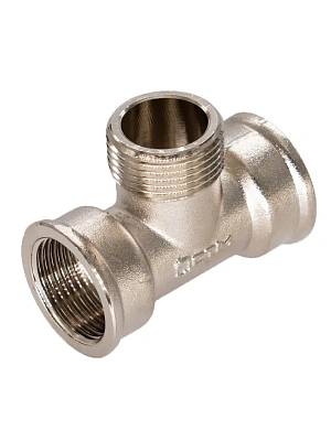 Тройник никелированный 15 г/ш/г (1/2") AQUA LIFE