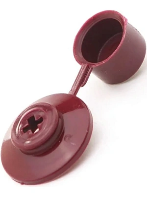 Шайбы кровельные с колпачком (цвет бордо) (упаковка 250шт.)