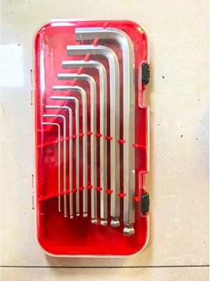 Набор ключей имбусовых HEX 1,5-10 мм (9шт.) удлиненные с шаром (LASTING TOOLS)