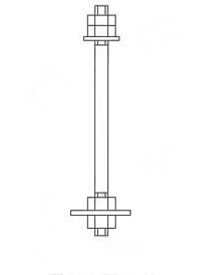 Болт фундаментный М20х 200 ГОСТ 24379.1-2012 тип 2.1 Ст3пс2 (без маркировки)