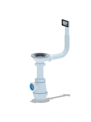 Сифон АНИ Грот 3 1/2"х40 с переливом мойки