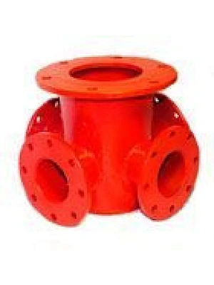 Подставка пожарная крестовая фланцевая ППКФ Ду200х100 (сталь)