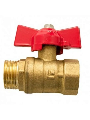 Кран шаровый лат муфт г/ш бабочка 11б27п1 Ду 15