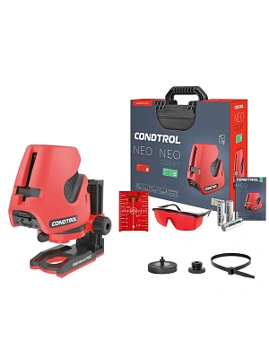 Нивелир лазерный 20м, точн. +/-0,3 мм/м, настенное крепление, мишень, очки, в кейсе Condtrol NEO X200 Kit