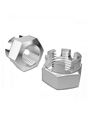 Гайка корончатая оцинкованная DIN 935 М 4