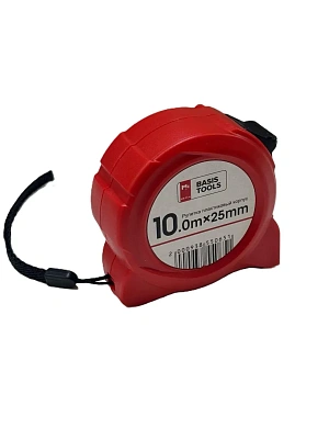 Рулетка 10м х 25мм пластиковый корпус (BASIS TOOLS)