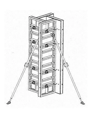 Опалубка колонн на универсальных щитах
