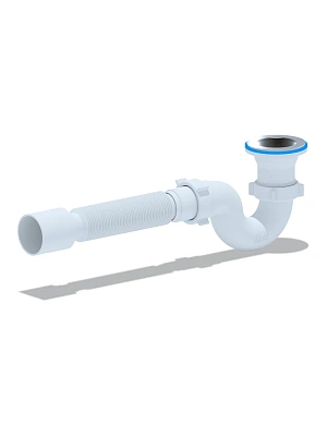 Сифон АНИ для душевого поддона 1 1/2"*40 с гибкой трубой 40/50