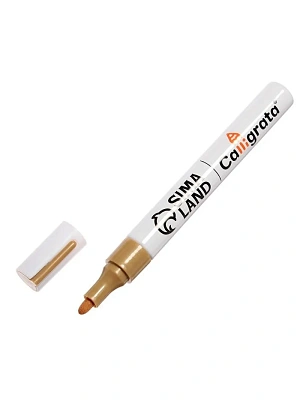 Маркер-краска (лаковый) ширина линии 4 мм, золотой Calligrata Китай