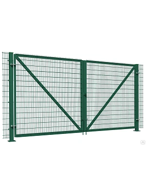 Комплект распашных ворот 2000х6000мм, яч.55х200мм (4мм), рамка 60х60х3мм RAL 6005 LASTING TOOLS