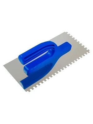 Гладилка зубчатая 130х270/280 мм нерж.сталь, пластиковая ручка, зуб  4х4