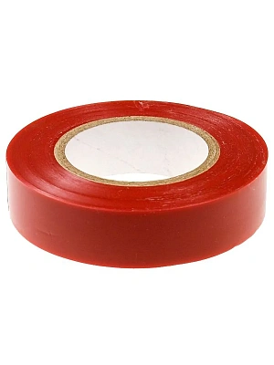 Изолента красная ПВХ 15мм х 10м