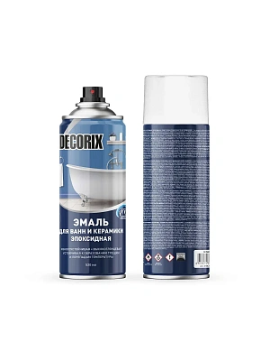 Эмаль аэрозольная для ванн и керамики белая (520 мл) DECORIX