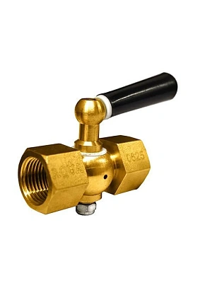 Кран трехходовой для неагрессивных жидкостей Pmax=25бар, Tmax=120°С 1/2