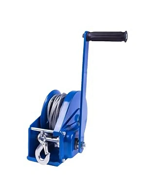 Лебедка ручная барабанная шестеренная BHW 1200 г/п 0,5 тн длина троса 20 м