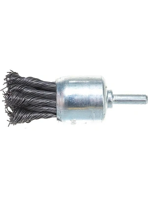 Щетка для дрели торцевая, чашка со шпилькой, крученая металлическая проволока 25 мм
