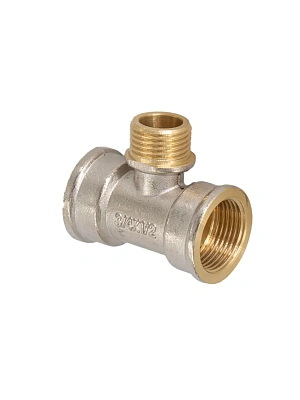 Тройник никелированный переходной 20х15х20 г/ш/г (3/4"x1/2"x3/4") AQUA LIFE