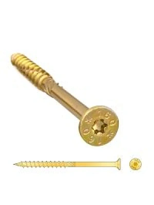 СS Саморез конструкционный по дереву потайн 3,0х 30 Желтый цинк